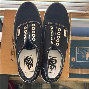 Women’s size 5 Vans Black Canvas Sneakers. Excellent condition.